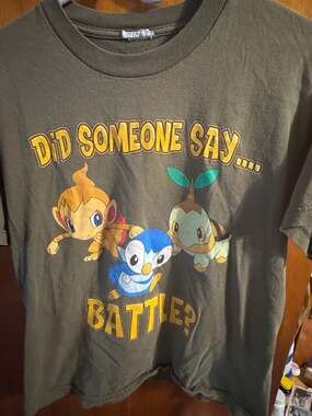 Vintage 2008 Nintendo Pokemon Did Someone Say Battle Graphic T-Shirt